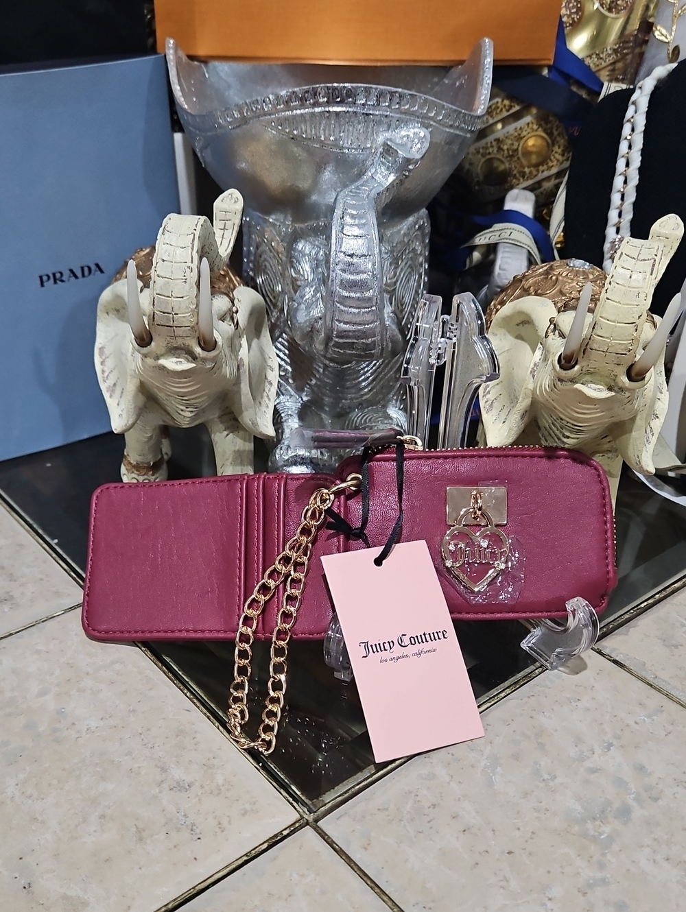 NWT! Juicy Couture Women's "Cranberry Juice" Double Card Case/ Wallets